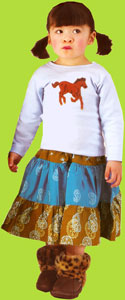 Young Colors Blue Cowgirl Outfit
