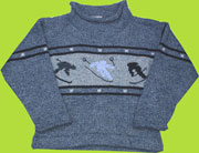 Young Colors Light Blue "Skiing" Sweater