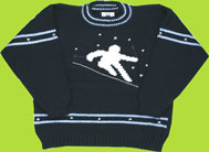 Young Colors Navy "Skiing" Crew Neck Sweater