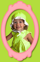 Frumpy Rumps Green Apple Infant Bow Dress and Ruffle Bloomer Set