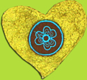 ZaZa Couture Green Fuzzy Heart Applique