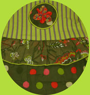 ZaZa Couture Kiwi Babydoll Capri Set Fabric Close-up
