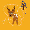 Zutano Nature Trail "Fawn" screen print