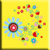 Zutano Florytale "Flower" Screen Print