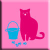 Zutano Pink Cat print