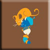 Zutano Acorn Mouse "Mouse" Print
