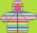 Zutano Super Multi Stripe  Reversible Zip Hoodie