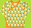 Zutano Itzy-Bitzy Celery Dot Kimono Top for Newborn and Preemie