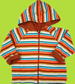 Zutano Toddler Birch Multi Stripe Zip Hoodie