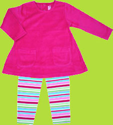 Zutano Toddler Fuchsia Velour Tunic