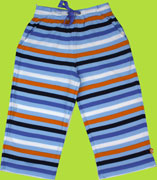 Zutano Navy Calculator Toddler Short Sleeve Tee and  Bold Stripe Chambray Toddler Tie Waist Pant 