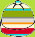 Zutano Moss/Red Multistripe  Beanie