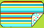 Zutano Aqua/Red Multi Stripe  Blanket