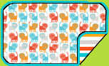 Zutano Lions/Bold Stripe Mandarin Blanket
