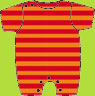 Zutano Red/Orange Stripe Bodysuit
