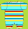 Zutano Aqua/Red Multi Stripe Bodysuit