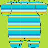 Zutano Pool Multi Stripe Bodysuit