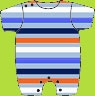 Zutano Bold Stripe Chambray Bodysuit