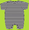 Zutano Black Candy Stripe Stripe Bodysuit
