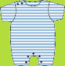 Zutano Chambray Candy Stripe Bodysuit