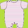Zutano Pink Candy Stripe Bodysuit