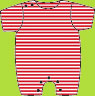 Zutano Red Candy Stripe Bodysuit
