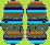 Zutano Loden/Navy Multi Stripe Booties