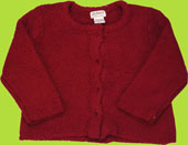 Zutano Collectibles Bordeaux Nylon Plush Cardigan 12-24 Months