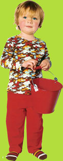 Zutano Camo Dog Long Sleeve T-shirt and Red Cotton Sherpa Pants for Toddlers