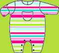 Zutano  Fairground Stripe Coverall