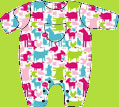 Zutano Fuchsia Farmyard Coverall