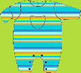 Zutano Pool Multi Stripe Coverall