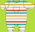 Zutano Bold Stripe Mandarin Coverall