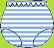 Zutano Chambray Candy Stripe Diaper Cover