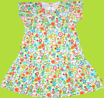 Zutano Flower Time Short Sleeve Toddler Dress