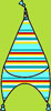 Zutano Aqua/Red Multi Stripe Elf Hat
