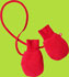 Zutano Red Cotton Sherpa Mittens
