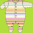 Zutano Giardino Multi Stripe Footie