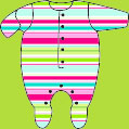 Zutano  Fairground Stripe Footie