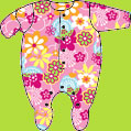 Zutano Sugar Blossom Footie