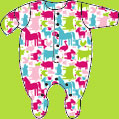 Zutano Fuchsia Farmyard Footie