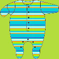 Zutano Pool Multi Stripe Footie