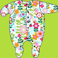 Zutano Flower Time Footie
