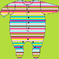 Zutano Super Multi Stripe Footie