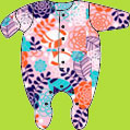 Zutano Peony Footie