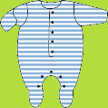 Zutano Chambray Candy Stripe Footie