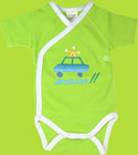 Zutano Itzy-Bitzy Rush Hour Short Sleeve Wrap Bodysuit for newborn and preemie