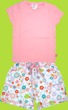 Zutano Toddler Ambrosia Drawstring Shorts and Pink T-shirt
