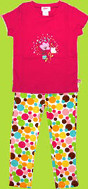 Zutano Toddler Basics Frisco Spray Short Sleeve T-shirt and Gumballs Skinny Leggings
