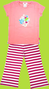 Zutano Fuchsia/White Toddler Drawstring Pant